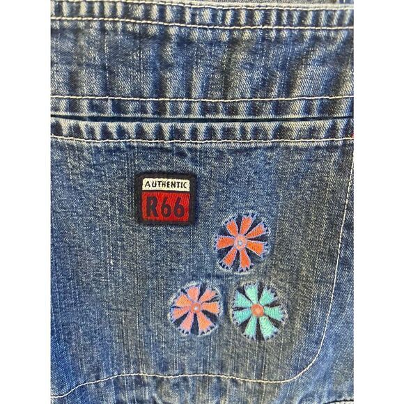 Route 66 size 7/8 jr. Denim overall shorts - Picture 2 of 7